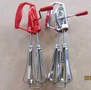 Factory direct kitchen lazy color handle hand-cranked egg beater is convenient and practical