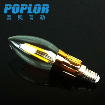 LED filament lamp / 4W / the tip of the bubble / candle lamp / glass / Imitation tungsten lamp
