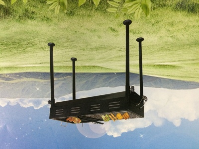 Large Japanese Grill portable outdoor picnic barbecue shelf fried, roasted, fried furnace