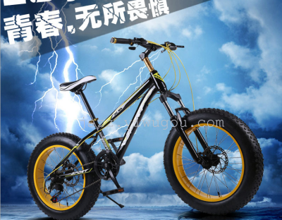 Bike 20 \"7 speed mountain bike big wheel snowmobile factory direct selling