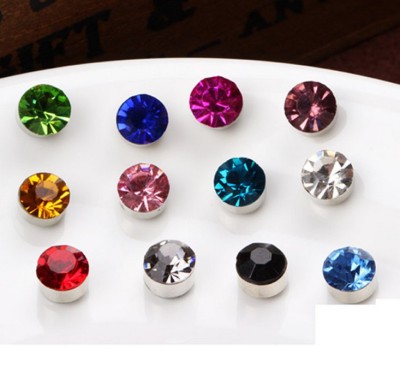 Korean version magnetic earring 6mm water drill magnet without ear hole earrings for both men and women