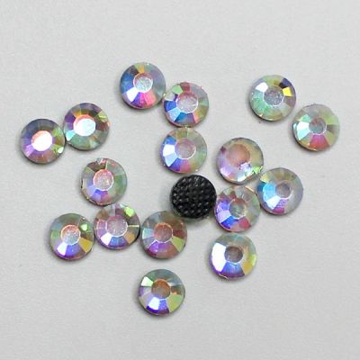 DMC Iron On Hotfix Crystal Rhinestones Gold Light Crystal AB Strass Stones For Garment Accessories Round Flatback Glass 
