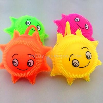 Sunwin little sun glitter wool ball to give off the toy YOYO inflatable toys