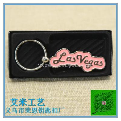 Pink key ring alloy key ring metal key ring