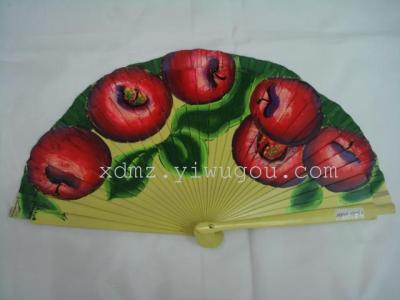 Wooden hand-painted Spain fan dancing fruit series fan Apple