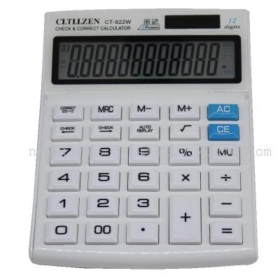 Factory direct CT-922W 12-bit calculator check&correct solar