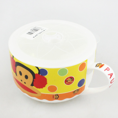 9.9 Yuan ten shop distribution box, lunch box fresh cartoon with handle ceramic bowl