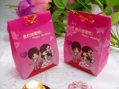 New exclusive copyright creative sugar box series western-style pink small wedding candy box