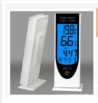 HTC-8 Indoor Hygrometer Household Electronic High-Precision Thermometer Multifunctional Luminous Mute