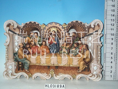 Resin Religious Crafts Decoration Painted Last Dinner