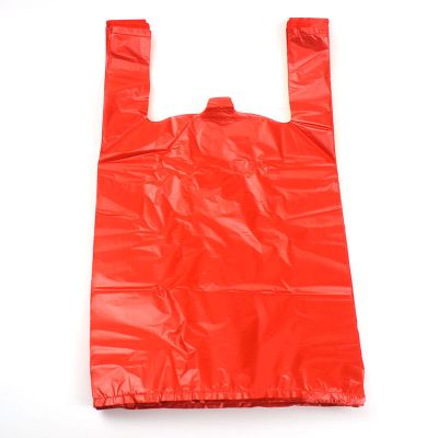 Red plastic bag 30*50 bag bag vest bag bag green fruit