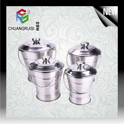 4 piece stainless steel bucket champagne bucket with cover