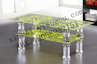 Manufacturers selling new aluminum alloy glass table glass table leg table tea cabinet