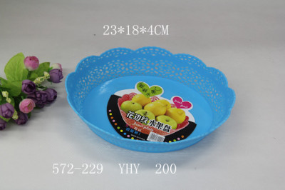 New hollow plastic oval fruit bowl 572-229