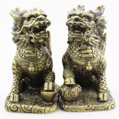 Ten yuan shop distribution resin handicraft imitation copper ornaments series of new imitation copper kylin