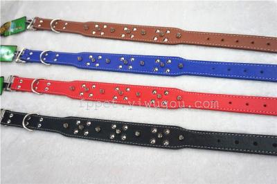 4 seven nail pet collar pet collar personality rivet dog collar pet products factory direct sales