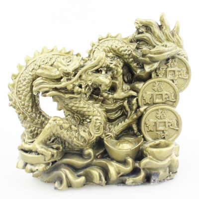Ten yuan wholesale resin handicraft imitation copper gold ornaments Home Furnishing Longsheng gift boutique