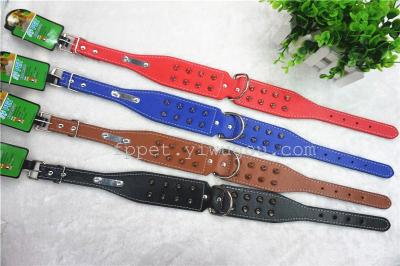 5cm sixteen nail pet collar leather collar personality rivet dog collar pet supplies wholesale trade