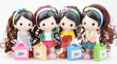 9.9 Yuan ten store distribution supply polyresin piggy styling hair girl piggy bank