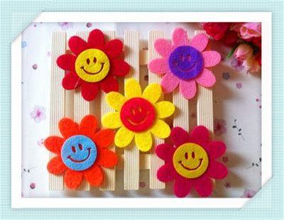 The Sun Flower Butterfly Stickers children smiling face stickers DIY insect Pendant