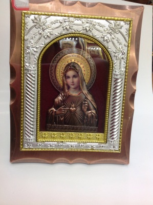 Christian Catholic Plastic Bronze Stereo Photo Frame