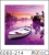 3D Micro Frame Painting Decorative Painting Clear Zixia Boat Sunset High-End Post-Modern Style