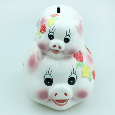 Ten Yuan Dian rationing the supply of pottery piggy 2128 fun pig piggy bank