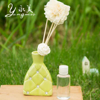 With diamond flat bottle ceramic flower essential oil aromatherapy Home Furnishing fresh air 83