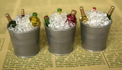 The European beverage bottle bucket Fridge Magnet manual creative crafts