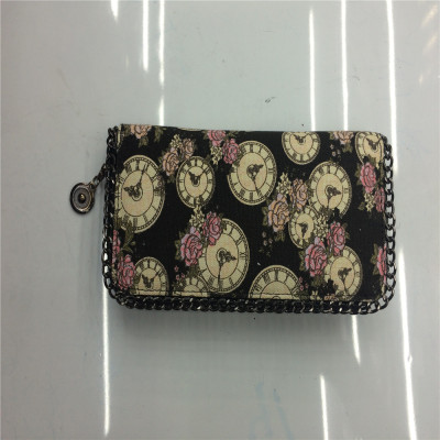 Cute fresh mini slim clasp wallet bag