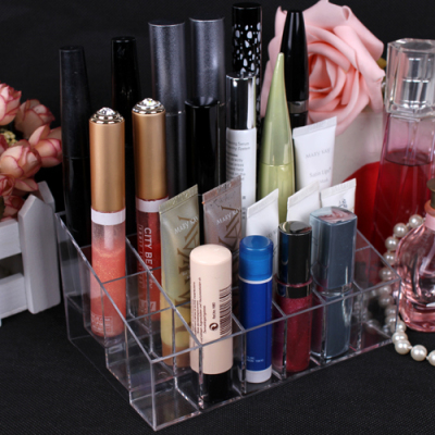 Transparent Display Case Lipstick Holder