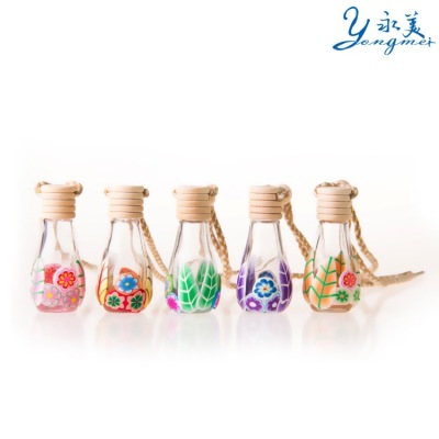 The new half bottle flowers packet Fimo translucent decorative hanging ornaments LS 38 bottles of essential oils