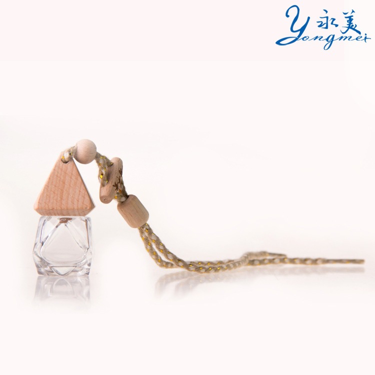 汽车挂件车载香薰精油瓶挂件批发榉木盖香水瓶挂件