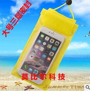 2015 new large magic stick three layer sealed cell phone waterproof bag