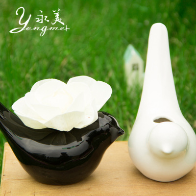 Ceramic flower fragrance gift set love bird oil natural volatile fresh Home Furnishing
