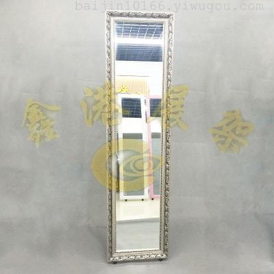 Black silver wood frame mirror Home Furnishing gorgeous low-key Chuanyijing general store