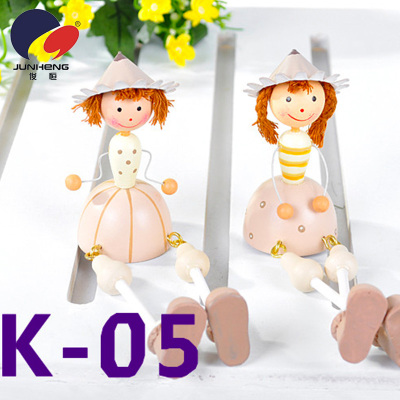 Crafts Wooden Doll Hanging Feet Doll Festive Gift Creative Gift K05
