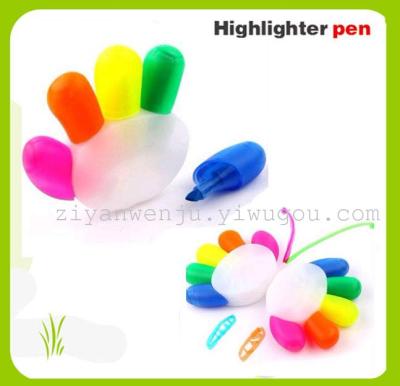 South Korea stationery advertising creative gift colored palm highlighter