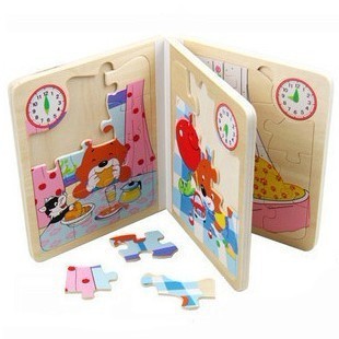 Wooden toys wooden puzzle book children early education class