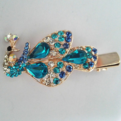Alloy rose gold butterfly duck clip factory direct alloy hairpin