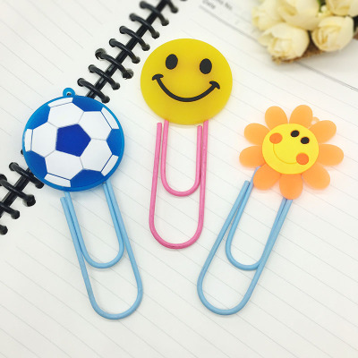 Football smile manufacturers spot PVC soft making book bookmark