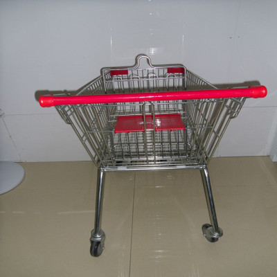 Factory outlet shopping in the supermarket car supermarket trolley metal shopping cart