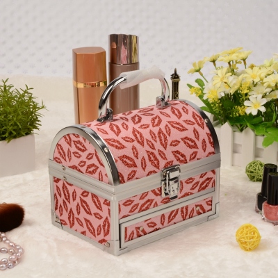 Guanyu Korean version of the new makeup box hand aluminum multilayer jewelry boxes