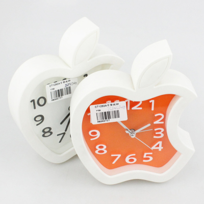 Ten yuan shop supply fashion creative style clock cartoon CT1292A Apple alarm clock
