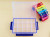 Three-button 20-grid transparent plastic box DIY jewelry box lego box toy storage box nail lid box