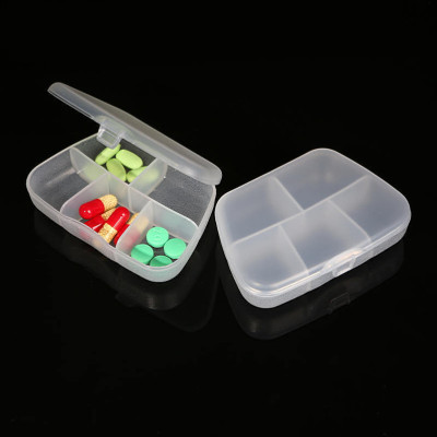 Compartment medicine box portable transparent plastic box convenient to separate the small plastic medicine box portable