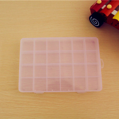 24 case plastic jewelry box transparent earring/ring receiving box jewelry box nail box with lid