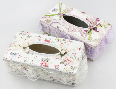 Ten shops supply car home without cotton fabric storage box Book box rectangular tissue box