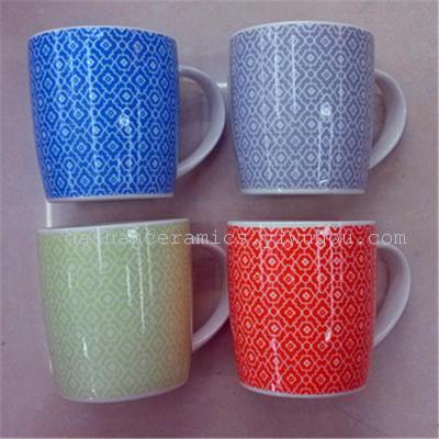 Weijia imitation color glass of coffee milk Cup creative floral bone China Cup