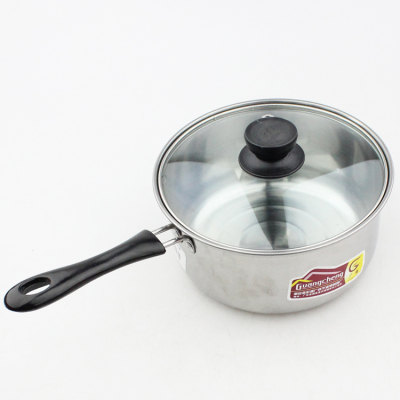 9.9 Yuan ten wide shop supply kitchen tool into a stainless steel sauce pan single handle 18# milk pot